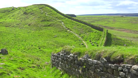 an establishing shot of hadrians wall in northern england 3