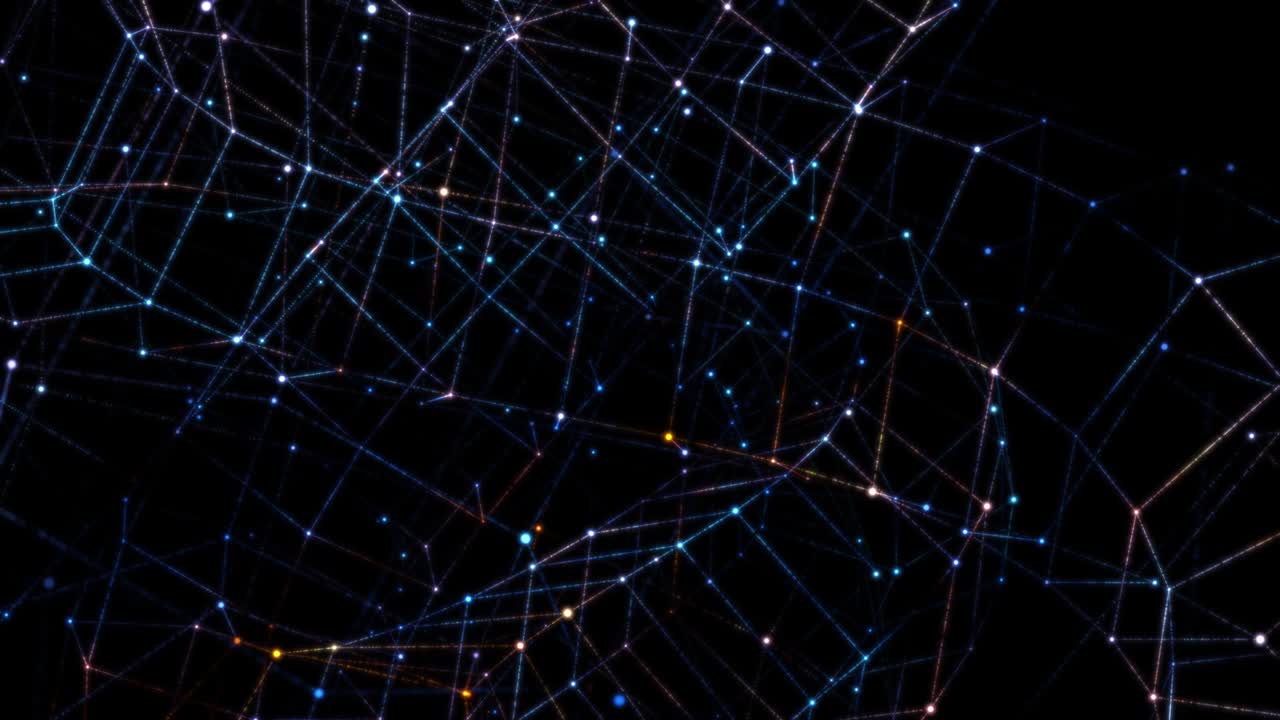 fondo tecnológico abstracto a partir de líneas y puntos animados