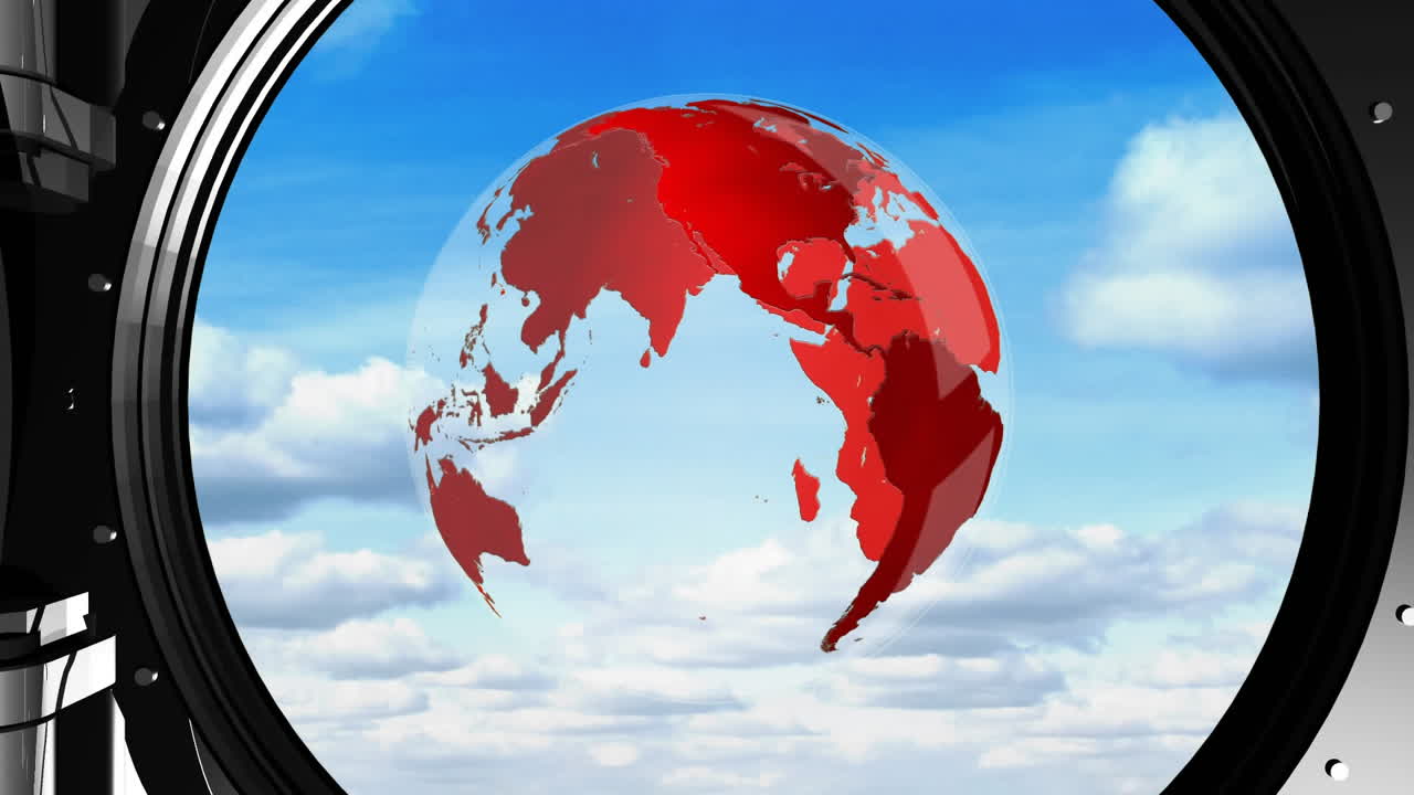 하늘에 있는 지구와 금고