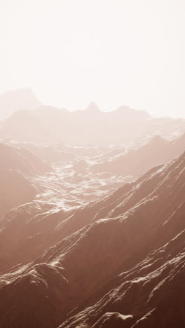 cordillera con niebla