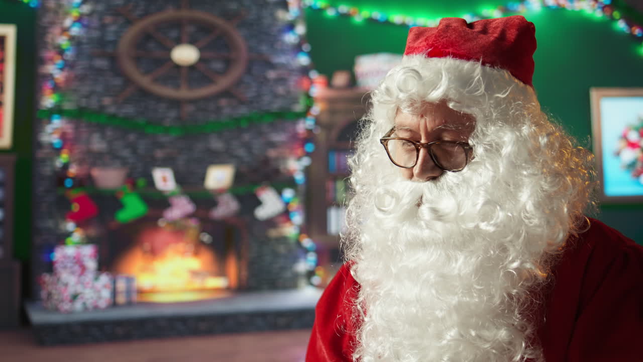 Santa Claus in a festive setting