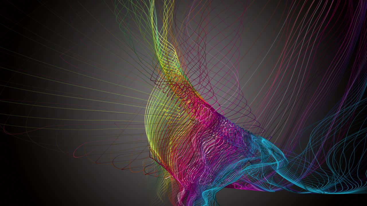 animación fantástica con objeto de onda de partículas en cámara lenta, 4096x2304 bucle 4k