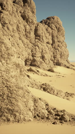 arid desert landscape with rock formations