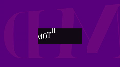 modern mothers day text on fashion purple gradient