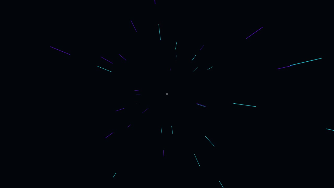 Abstract Motion Graphic of Glowing Lines Moving Through Space
