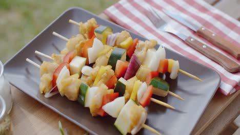 Vegetable-shish-kebap-on-plate-close-up