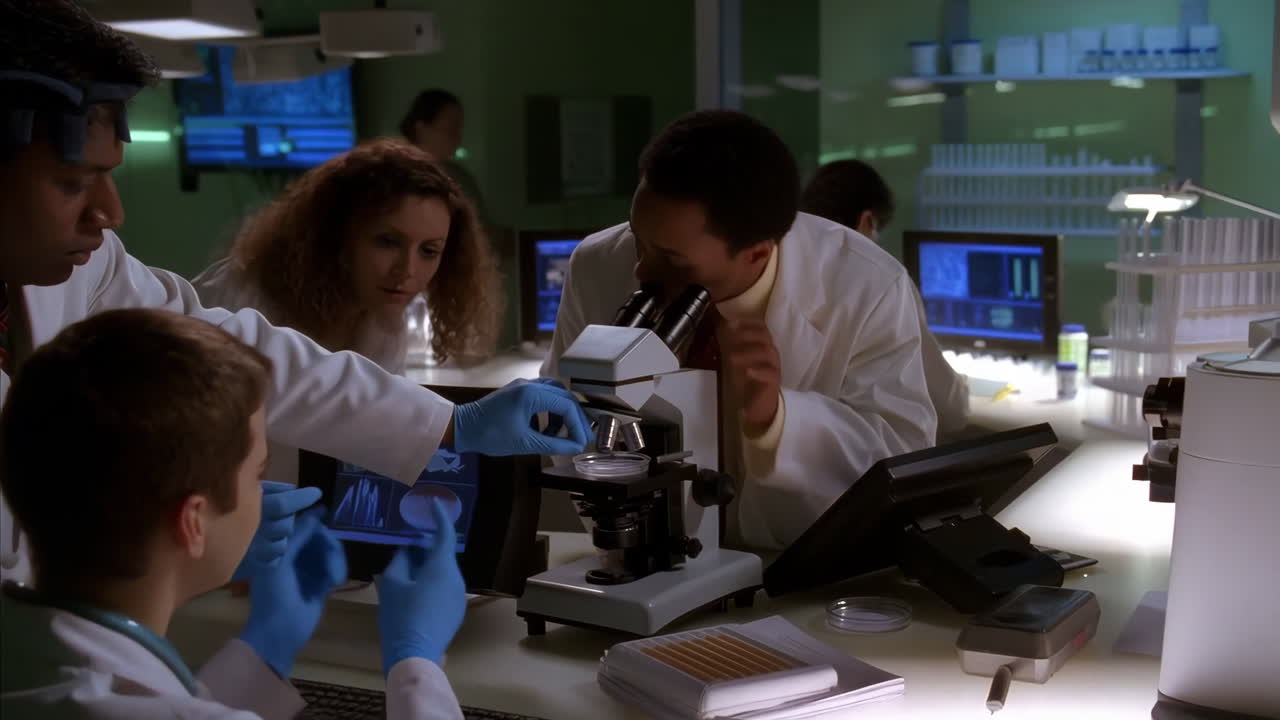 Scientists and Researchers Collaborating in a Laboratory