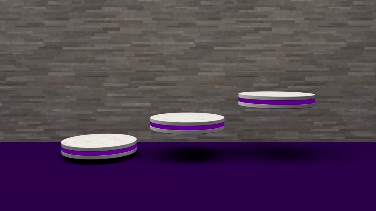 황금 제품 스탠드: 푸른 배경으로 박이는 빛을 키우는 빈 디스플레이에 미래주의 또는 포디움 기단.