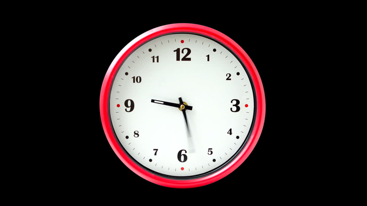 Shooting of hours. Time lapse. Alpha channel included. Shooting of the dial of hours