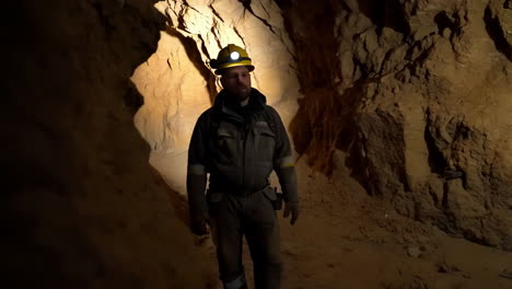 miner in a cave