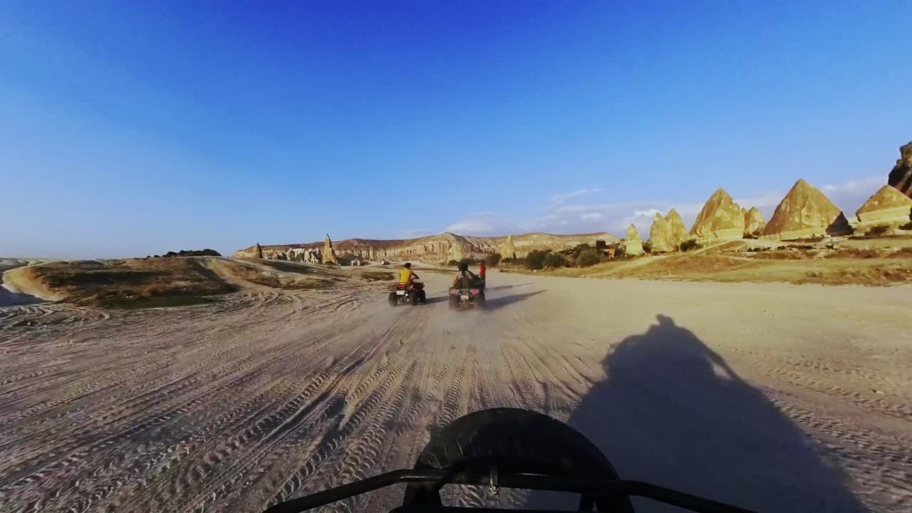 Ride an ATV through Cappadocia’s rugged valleys, exploring scenic landscapes and iconic rock formations