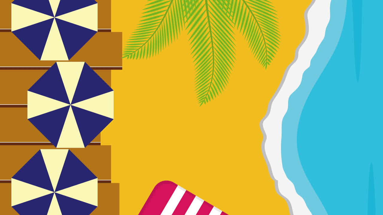 vacaciones de verano, animación de video 4k