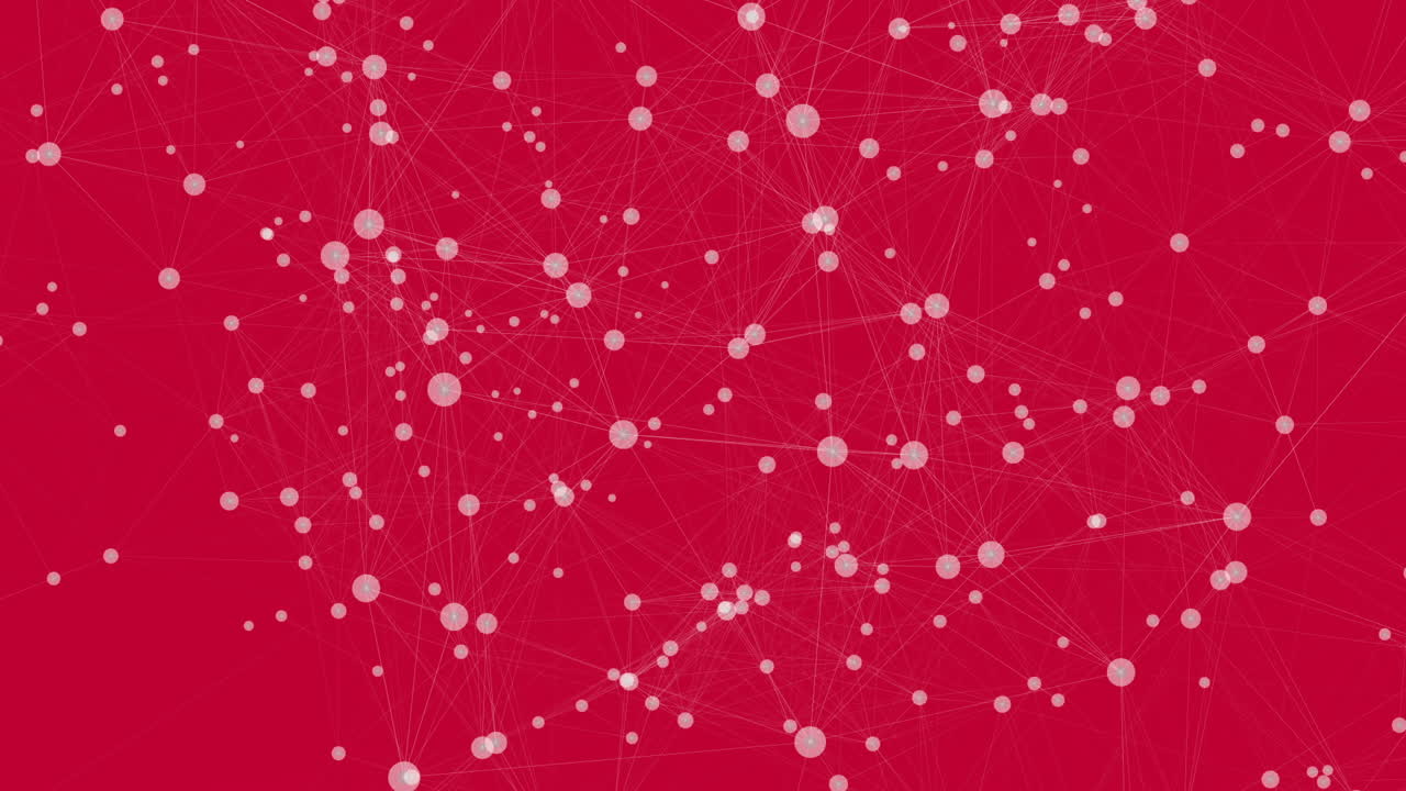 White technology connectivity animation with dots