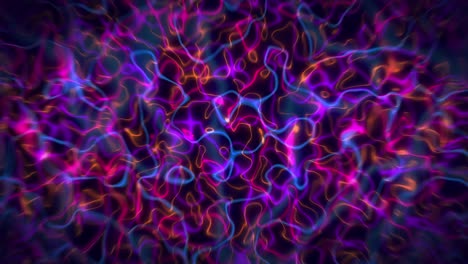 animation of moving background with red pink, orange and blue waves