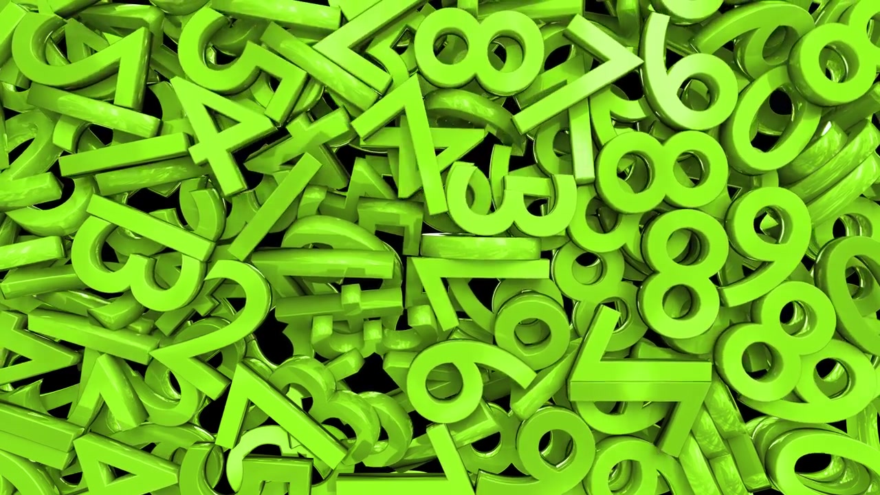 Numbers digits numerals fill screen math calculus school financial 4k
