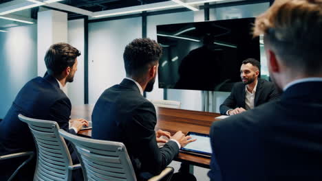 business meeting in modern office