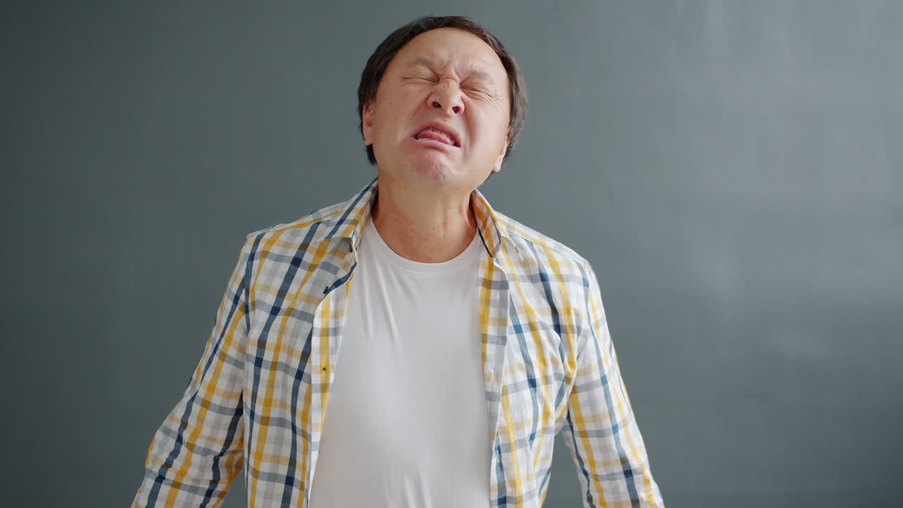 Man with various expressions