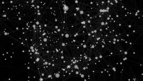 animación de conectividad de tecnología blanca con puntos