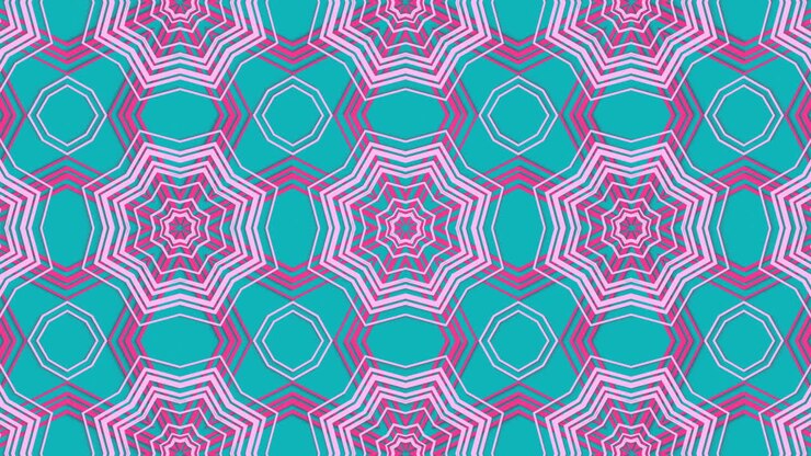 Geometric lines moving pattern, over blue background