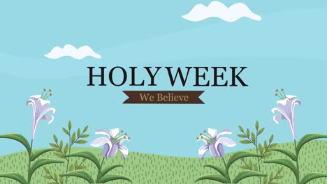 holy week lettering animation with camp