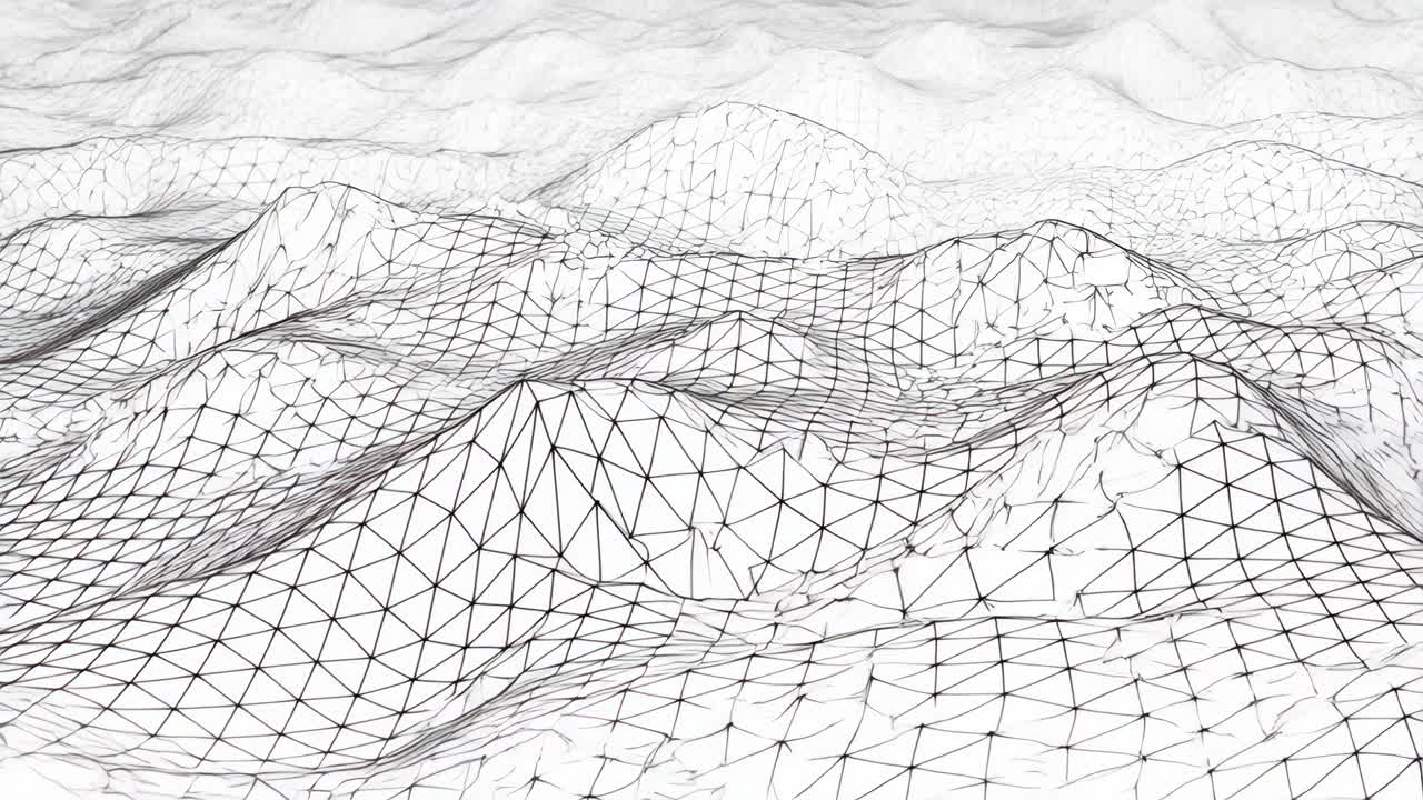 Abstract Wireframe Mountains