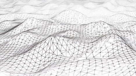 abstract wireframe mountains