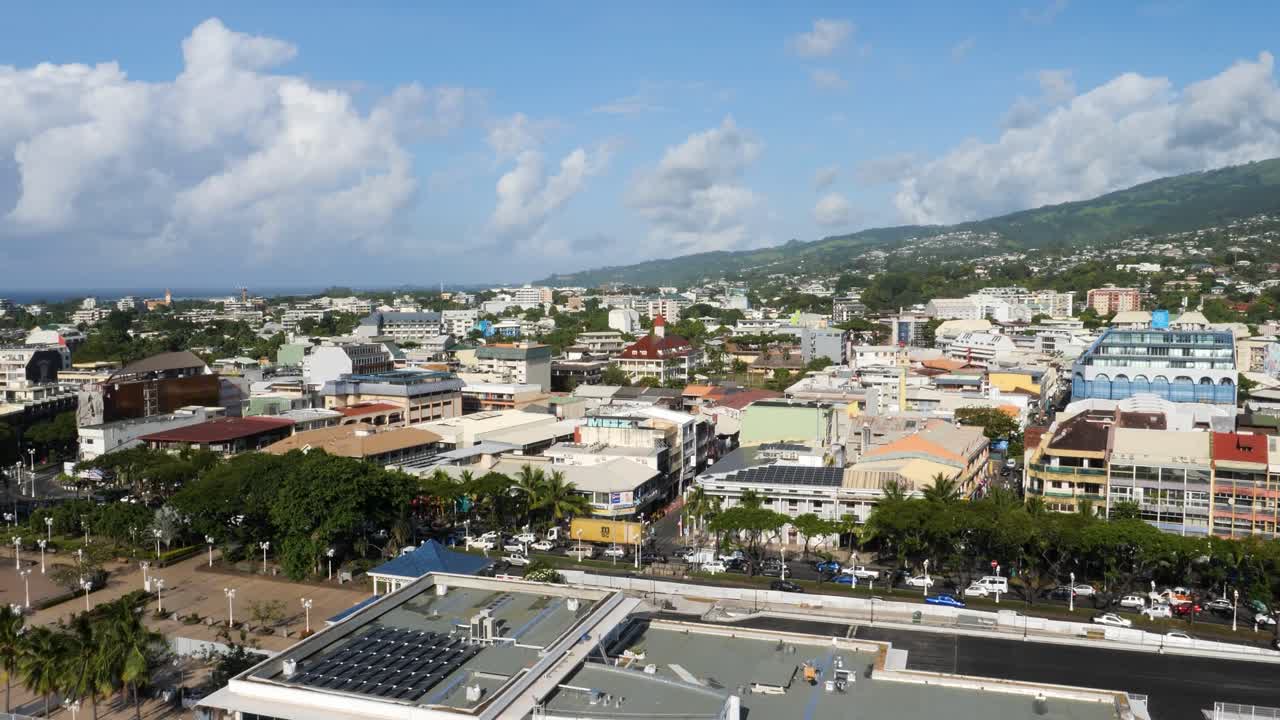 Papeete, Tahiti, French Polynesia, Wide shot of the capital city Papeete.