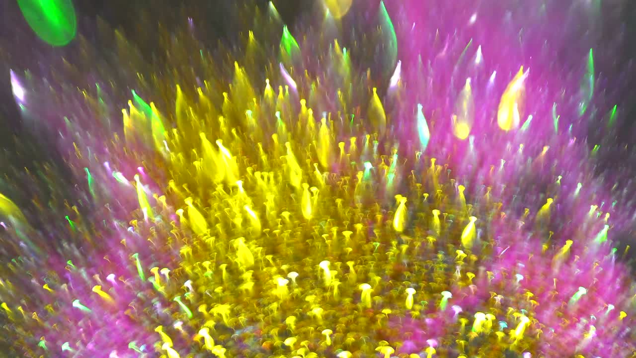 다채로운 불빛의 추상적인 시각 원형 보케 크리스마스 빛의 배경