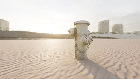 old hydrant on a seaside promenade