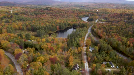 fall season concept - picturesque new england forest landscape