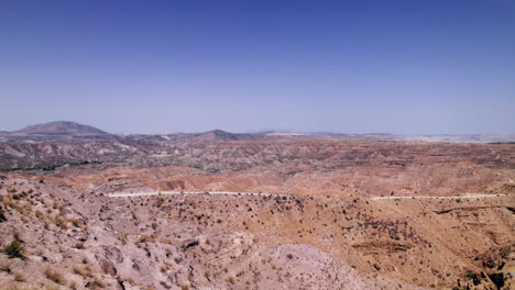 Aerial view of the Gorafe desert, Andalusia, Spain