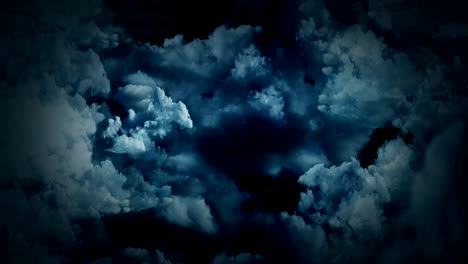 fantasy landscape on cloudy sky, white smoke animation, loop background,