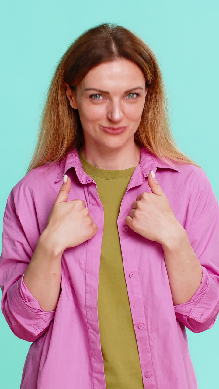 Woman pointing to herself with confident smile showing pride motivation asking to be chosen first