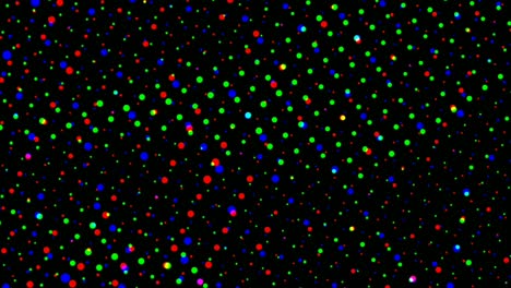 infinitos pequeños puntos multicolores en líneas que giran y se mueven rápidamente