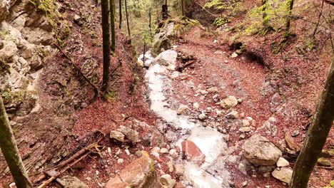 Beautiful-view-on-Konigssee-waterfall-near-the-town-of-Berchtesgaden-in-the-Bavarian-Alps,-Germany