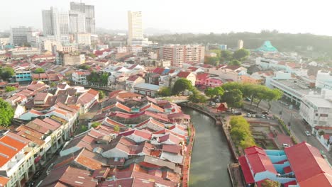 malacca river through its colorful multicultural village