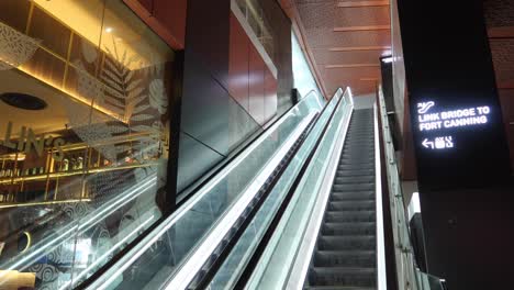 escalator to fort canning link bridge