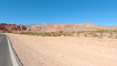 moving on nevada desert mountain road