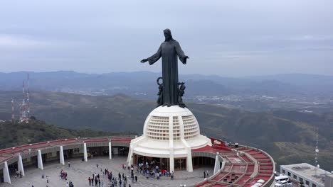 aerial: cristo rey, bajío, guanajuato, mexico, drone view