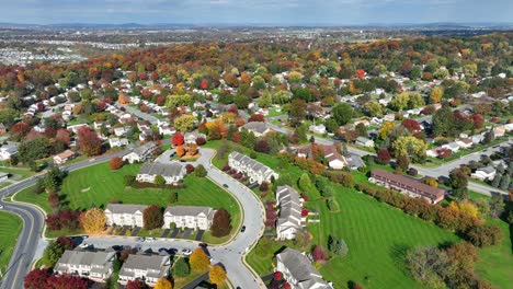 american suburbs in autumn