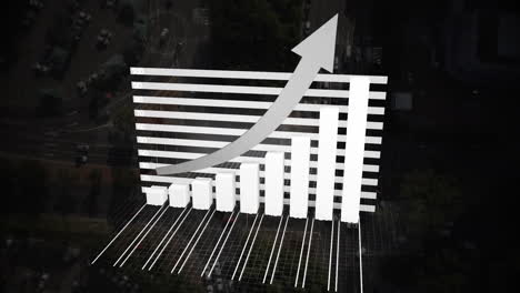 Animation of screen with statistics data processing