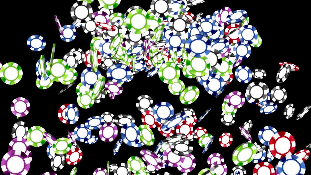 казино чип-частицы, cg-анимация, цикл,