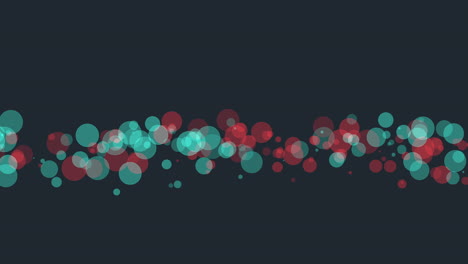 línea de círculo colorido sobre fondo oscuro