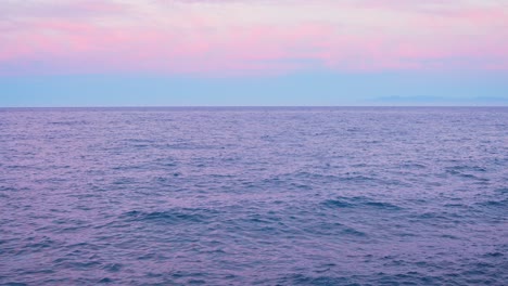 ocean horizon with gradient sky during sunset with the colors blue and pink, static