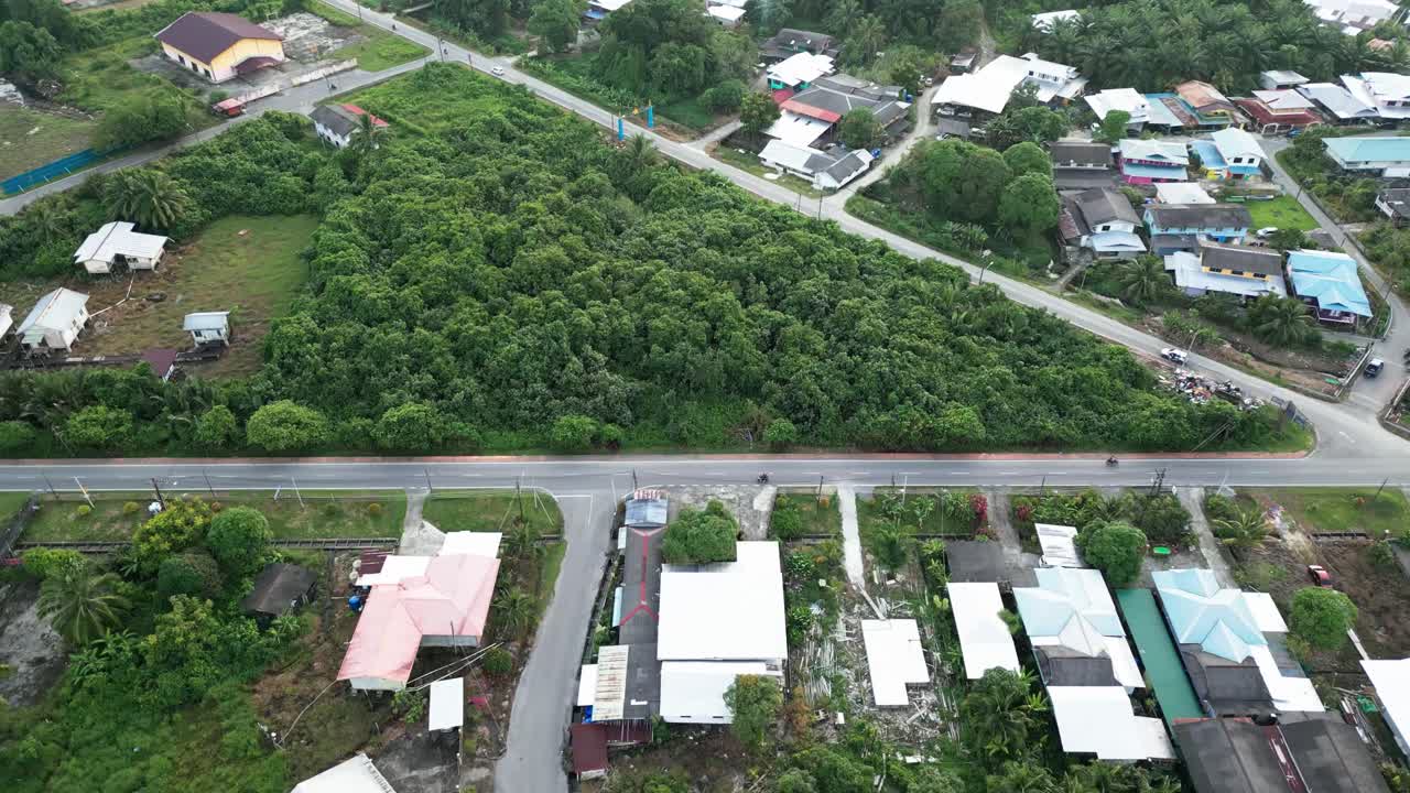 Aerial Drone View During Summer Kabong Fishing Village,With River And Beach,Sarawak,Borneo