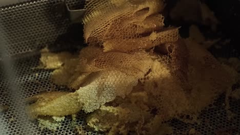 After-cutting-wax-lids-with-hot-knife-from-honeycomb-for-honey-extraction