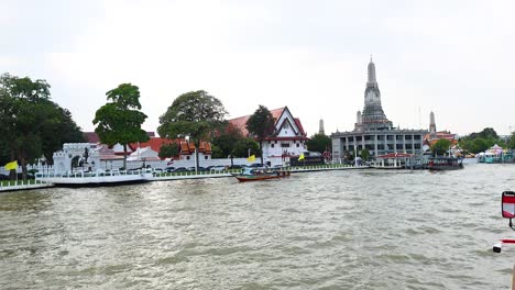 wat arun by chao phraya river, bangkok