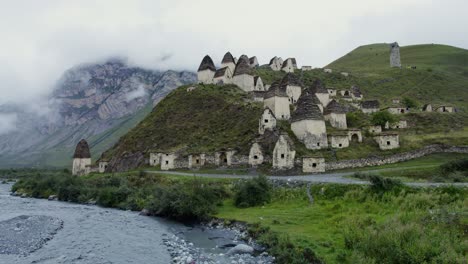 ancient tombs in the caucasus mountains