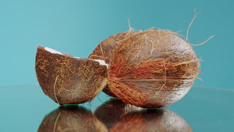 Close-up of a Split Coconut