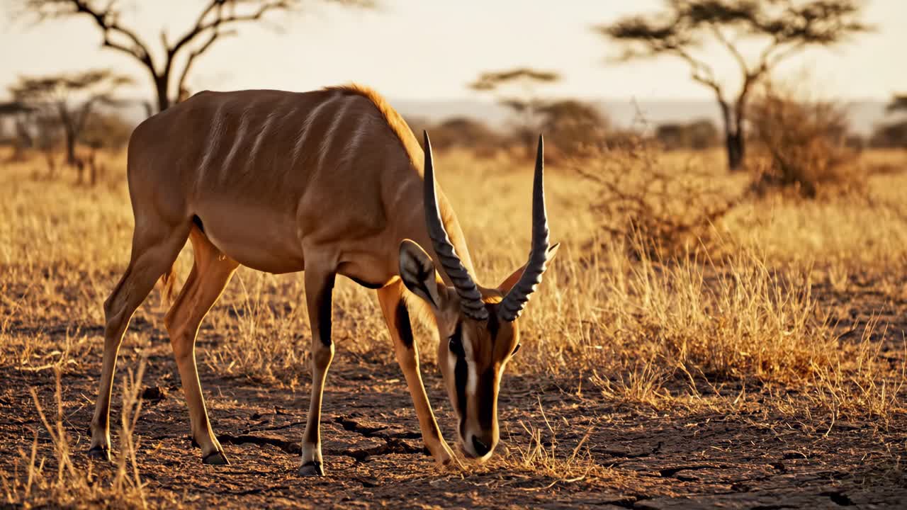 Roan Antelope in the African Savanna